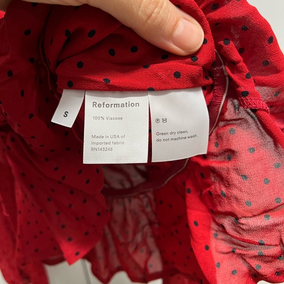 Reformation Nikki Top in Red Flamenco - Picture 4 of 4